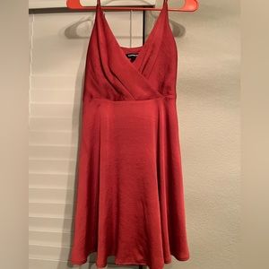Dark coral summer dress